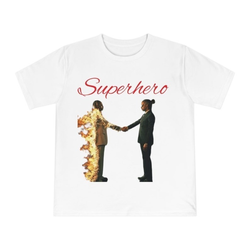 Metro Boomin Superhero Print Graphic Tee Birthday Gift Rapper